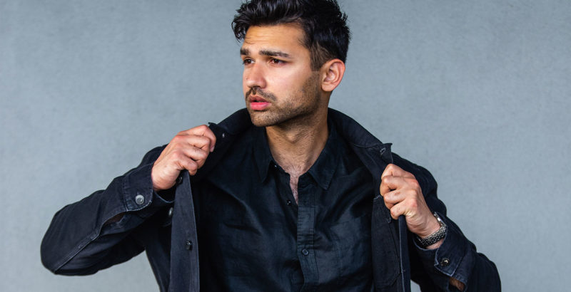 Man with dark jacket